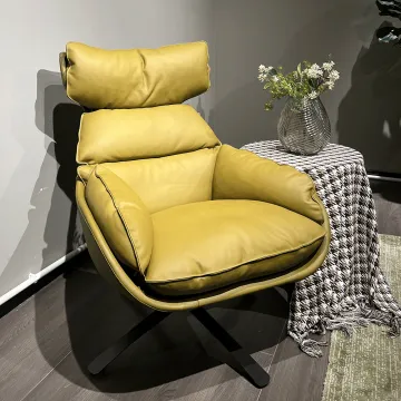 Modern Cow Leather Single Seat Sofa Chair
