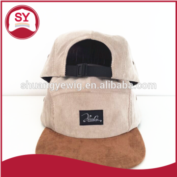 2016 Fashion adult adjustable brim trend baseball hat corduroy plain brand 5 panel snapback cap men hip hop