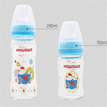 Botol Kaca Leher Lebar 240ml Botol Susu Bayi