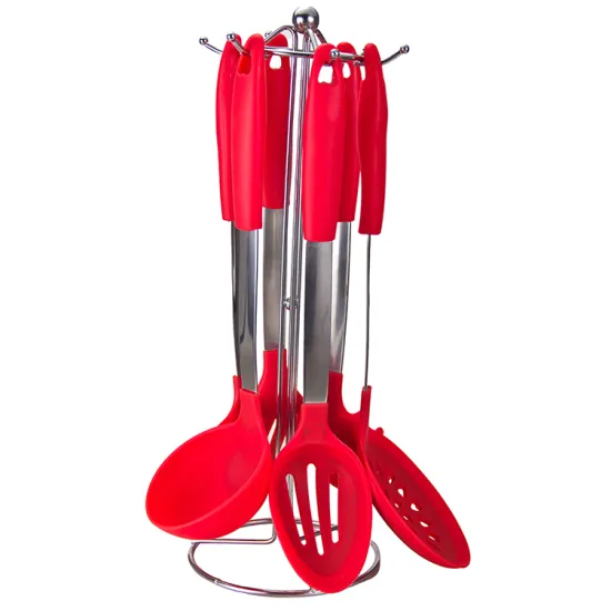 Silicone kitchen utensils set with 304 Stainless Steel