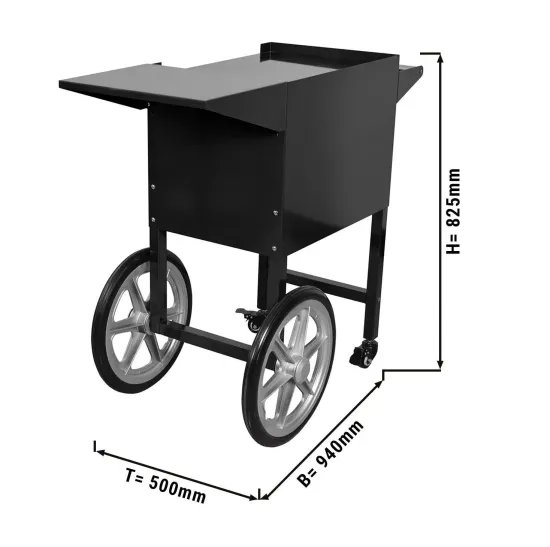 Red Popcorn Machine Cart Trolley Wpmets