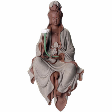 Ceramic Avalokitesvara Ornaments for Zen Living Rooms: Chinese Style Entrance Avalokiteshvara Bodhisattva