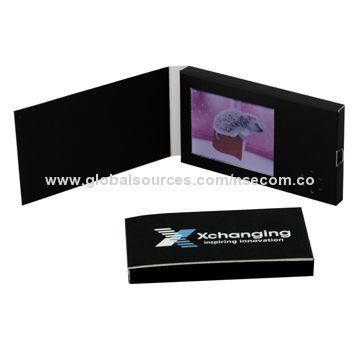 Video Business Cards, 2.4-inch Display, Various Sizes, Built-in Speaker, USB Charge, Video in Print