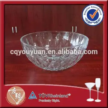 promotional dinerware glass salad bowl cheap embossed round antique glass fruit bowls