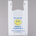 White Color Transparent Plastic Smiley T-Shirt Parcel Packaging Bag with Printing