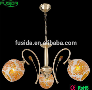 High quality orange mosaic glass chandelier