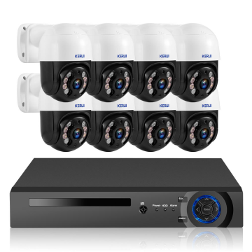 2024 Advanced 8-Channel PTZ IP Security Camera System with 4MP Outdoor Night Vision and NVR Technology for Comprehensive Surveillance