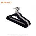 Plastic Velvet Clothes Hanger With Tie Hook