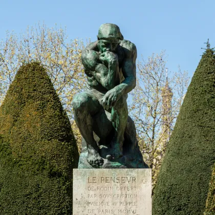 garden decoration art deco riproduzioni metal craft bronze the thinker statue