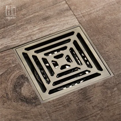 HIDEEP Bathroom Accessories Ideal Balcony Brass Floor Drain
