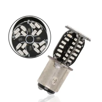 KINGSTARS Newest 1157 Arrow Strobe Brake Light 64SMD LED Flowing Beam