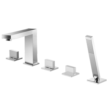 5-hole rim mounted bath mixer