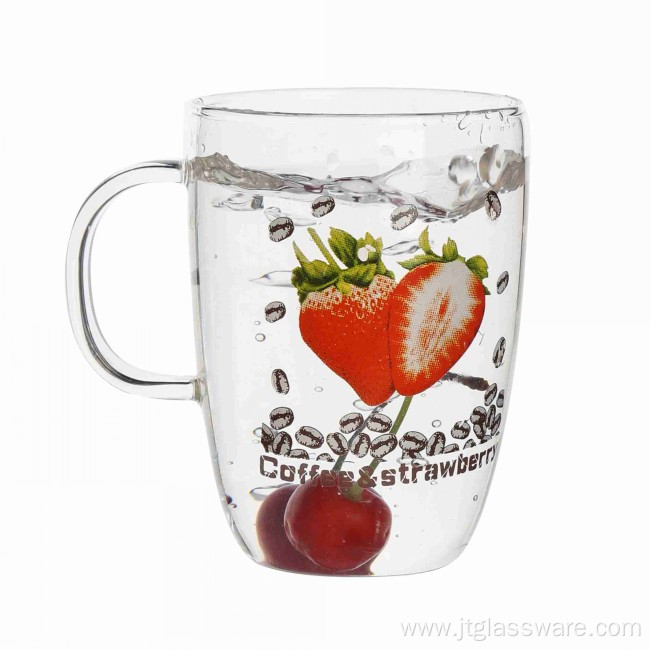 Single Wall Glass Cup With Printing