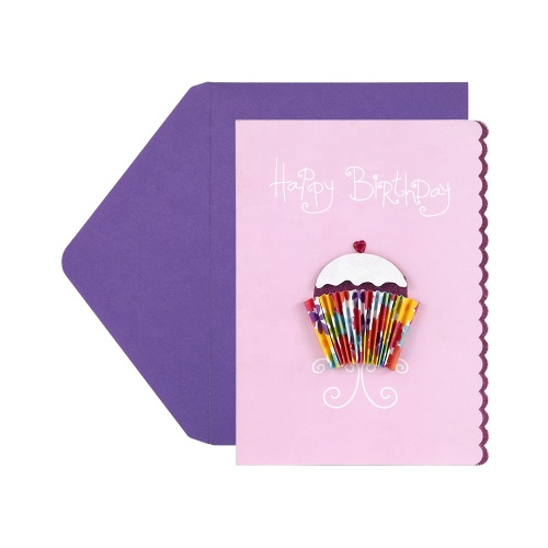 Handgjorda födelsedagskakor gratulationskort med kuvert