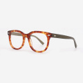 Bevelling Full-rim Square Acetate Men's Optical Frames