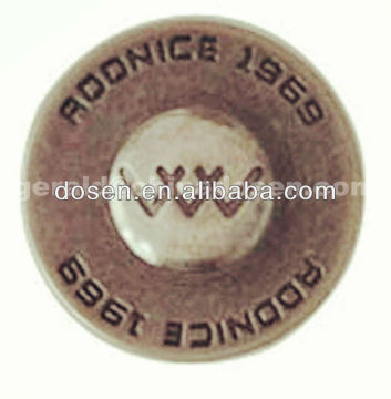 Vintage Custom Engraved Letters Logo Emboss Center Carved Pattern Metal Shank Button Tack Button for Jeans Jacket Bag Blazers