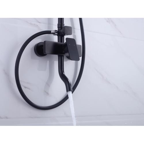 3 Function Black Brass Bathroom Shower Sets