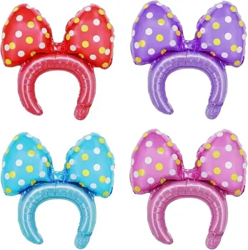 Bows headpiece with aluminum foil balloons