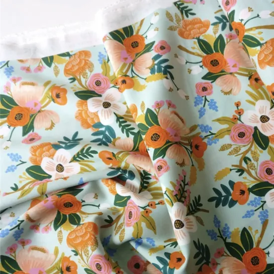Flower Printing Single Jersey 100% Rayon Fabric