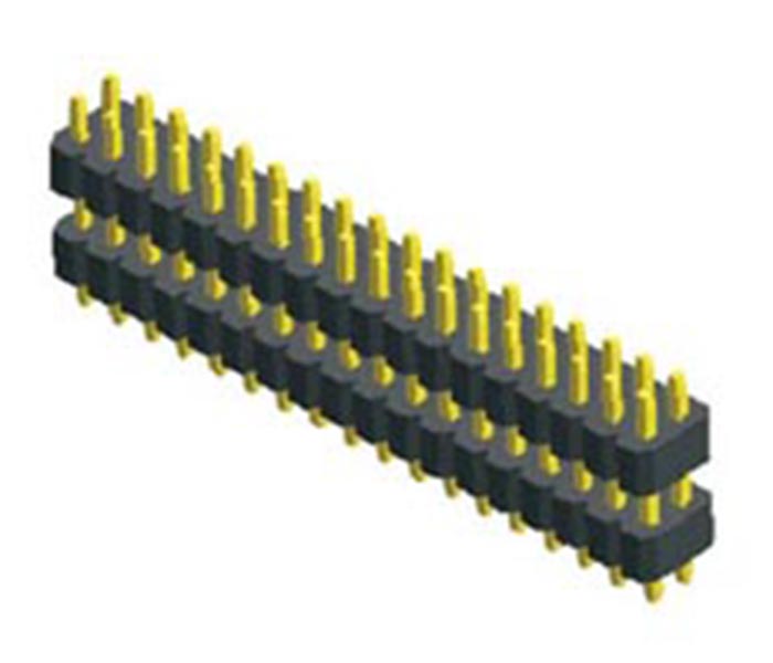 1.00mm Pin Header Vertical Through Dual Row Dual Plastic