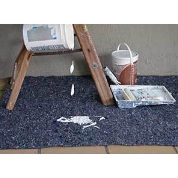 Needle Punched Painter Felt / Professional Painting Fabric with Nonslip Film