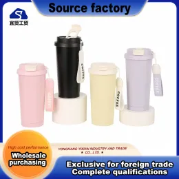 Lily Print Vacuum Coffee Tumbler