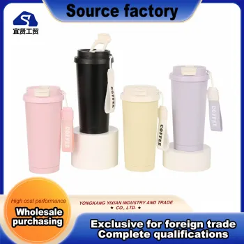 Lily Print Vacuum Coffee Tumbler