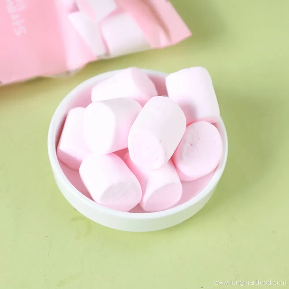 Soft White Strawberry Flavor Marshmallow Candy