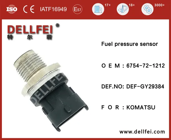 Engine Common Rail Pressure Sensor 6754-72-1212 for KOMATSU