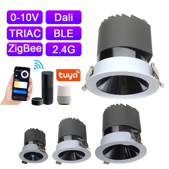 TUYA Zigbee LED Ceiling Recessed Light - LEDEAST RDS02 Low Voltage Smart Control 10W/20W COB Anti-Glare Downlight