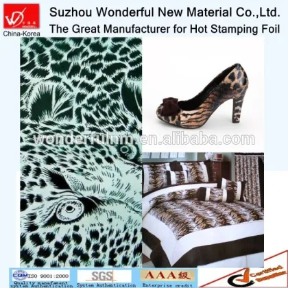 Animal skin color hot stamping foil for clothing