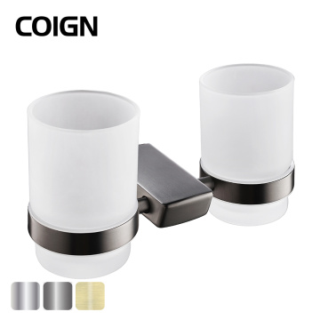 Bathroom Wall Cup Holder Black Brushed Nickel