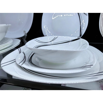 Opal -Tabellengeschirr Glas Keramikglas Dinnerteller