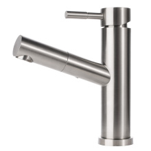 Stainless Steel Single Hole Brushed Pull Out Faucet