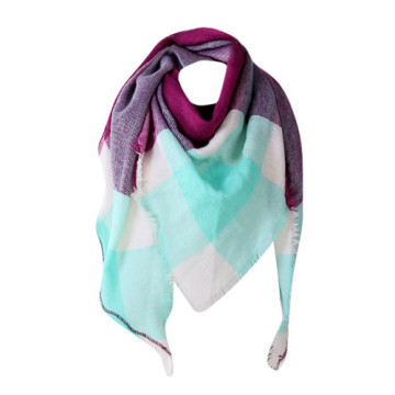Women Cashmere Autumn Plaid Wool Scarves Women Multi-color Lattice Soft Wrap Casual Outdoor Autumn Warm Shawls шарф бандана