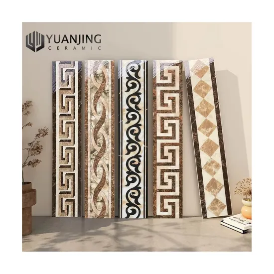 Decorative Elements: Micro Crystal Wave Tiles, 150x800mm Gold-Plated Bobbin Lines, Parquet Flooring, Skirting & Border Designs for Living Rooms and Bedrooms