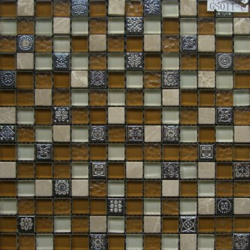 Glass Mosaic+Glass Pattern Mosaic Manufacture GS011-C