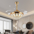 Ventilateur de plafond de luxe en cristal invisible de haute qualité