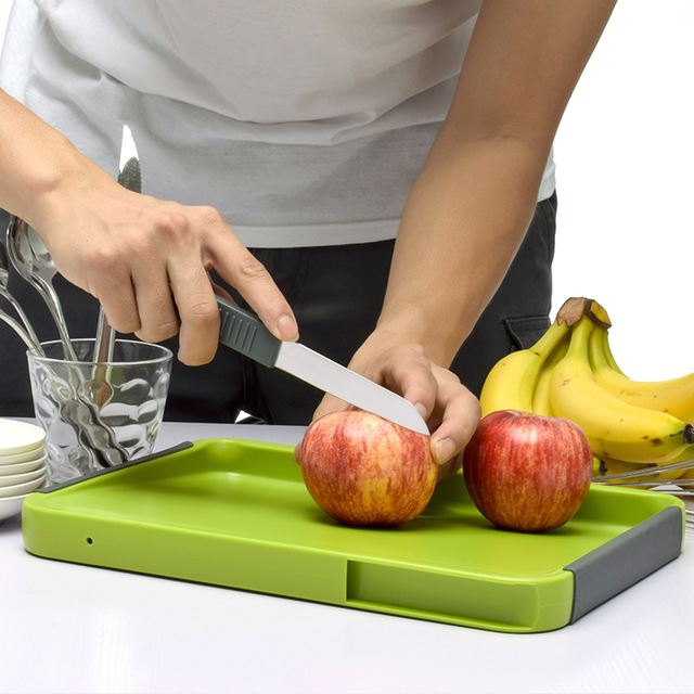 Tabla de cortar antideslizante para cocina Cuchillos ocultos Utensilios de cocina