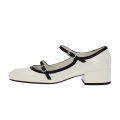 Elegant Women's Leather Mary Jane Low Heel Shoes