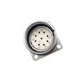 M23 flange connector CW male 9 pole