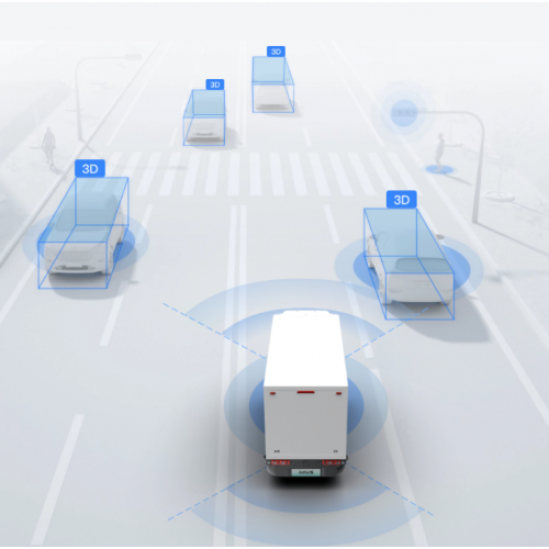 North America High-Precision Map Driverless Van for Closed Campus Logistics