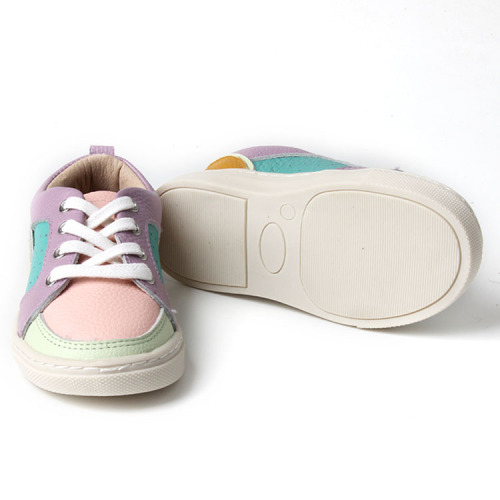 China Genuine Leather Macaroon Children's Casual Shoes Supplier