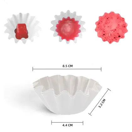 Floral Wave Cupcake Liners - Disposable Muffin Baking Wrappers