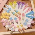 Colorful five pointed star hairpin