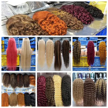Honey Blonde and Brown Highlight HD Lace Front Wigs