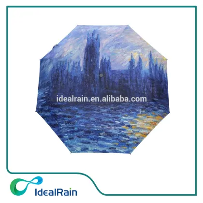 Monet painting compact portable quality lightweight umbrella