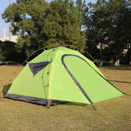Solar-Powered Camouflage Awning Insulated Trailer for Desert Camping with Rubber Mat