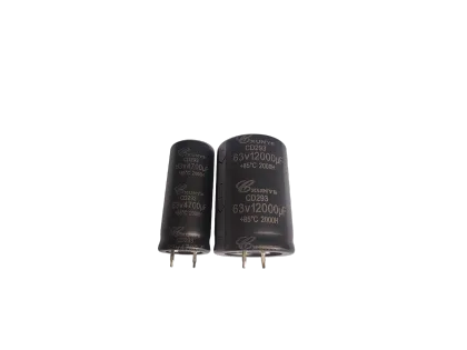Low-profile, low-voltage horn-type electrolytic capacitor