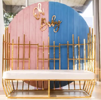 Golden Throne Birdcage Chair for Wedding Banquets and Parties